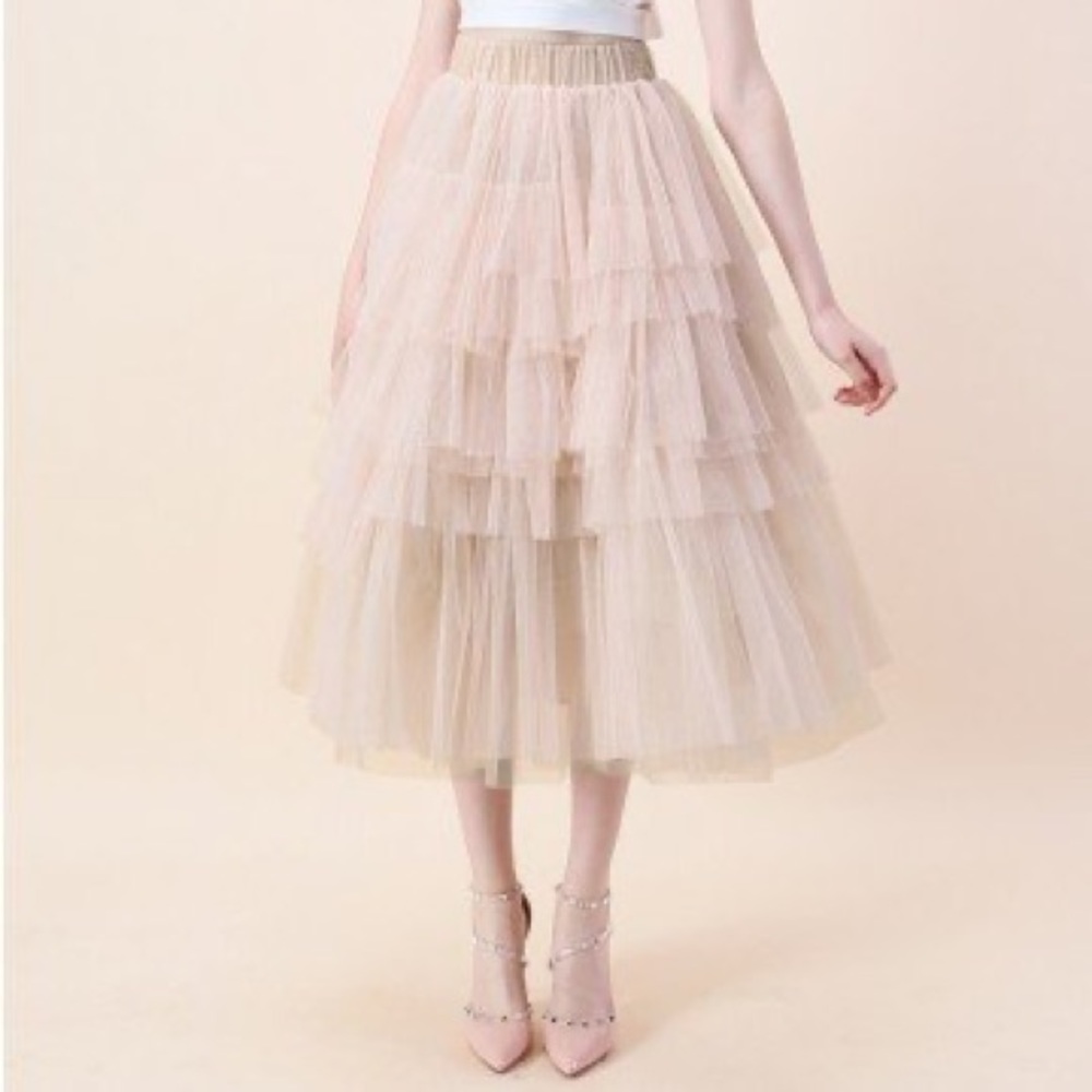 NWT ChicWish Love Me More Tulle Skirt XS/S